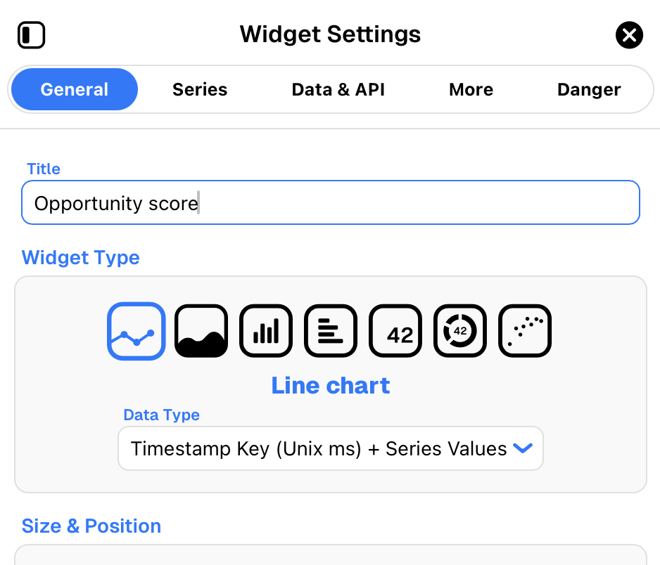 Dashgrid widgets